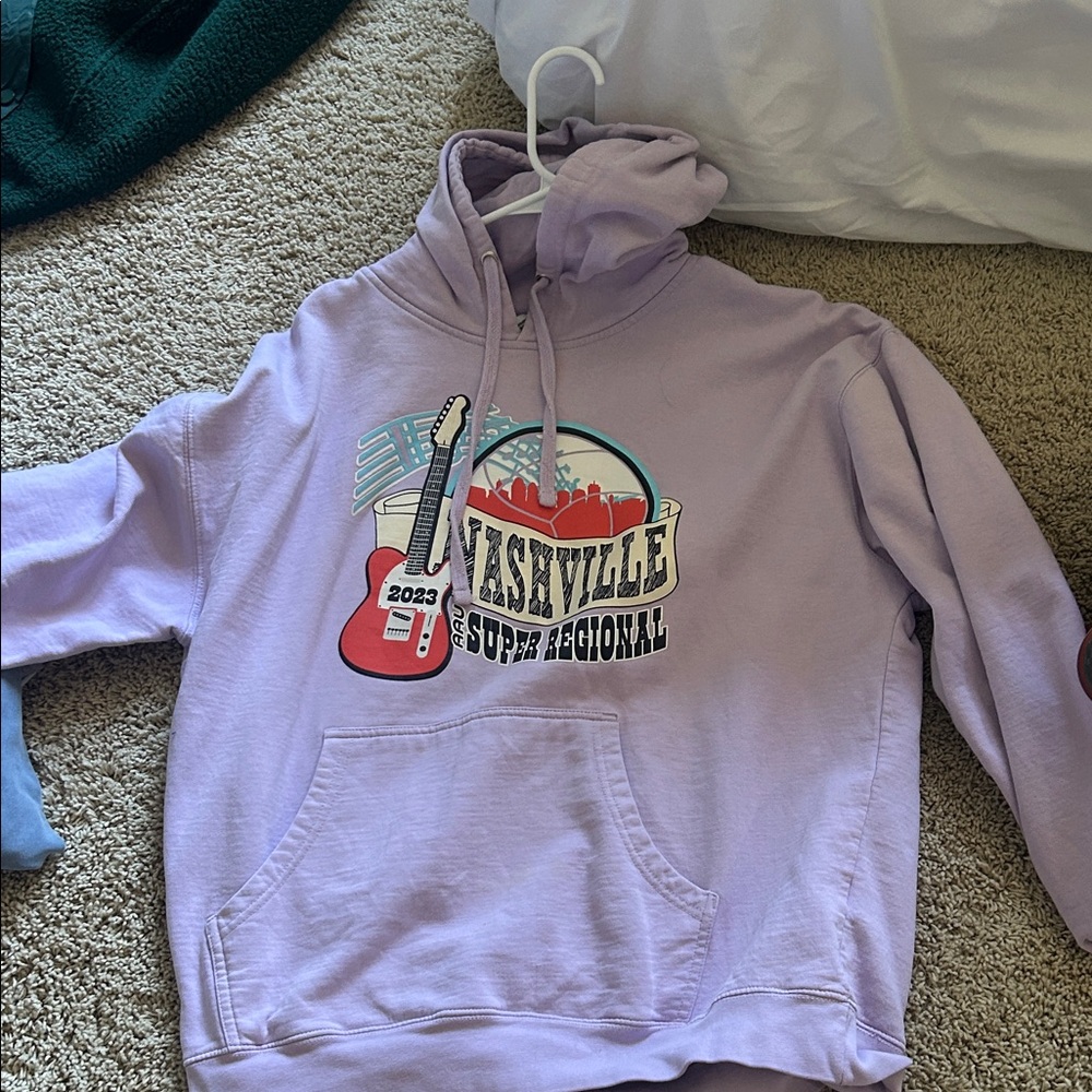 Purple volleyball tournament Hoodie with Graphic